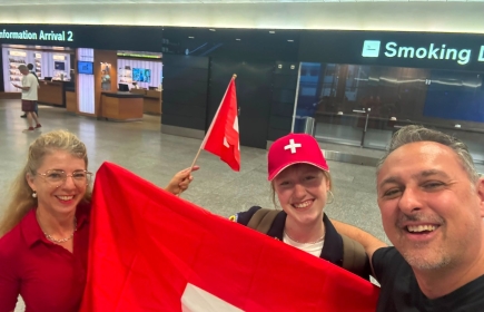Unsere Inbound, Peyton ist gut in der Schweiz angekommen.